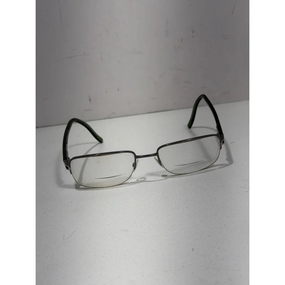 Gucci GG 1134 vintage Eyeglasses‎ Green Gunmetal Metal Frames Made in Italy